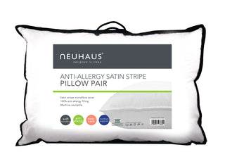 Neuhaus Anti Allergy Luxury Satin Stripe Pillow Pair
