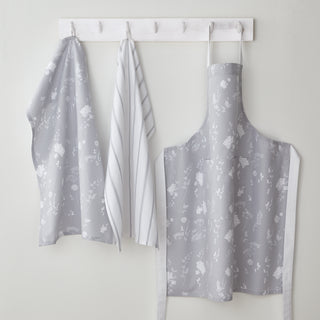 Catherine Lansfield Meadowsweet Floral Apron White Grey