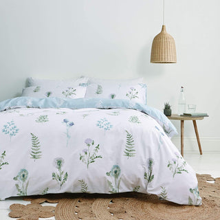 Bianca Meadow Flowers Egyptian Cotton Duvet Cover White