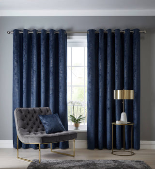 Navarra Curtain Indigo