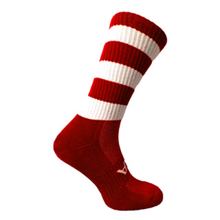 Atak Sports Shox Midleg Football Socks Red and White