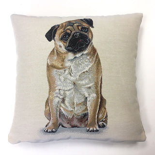 Tapestry Pug Cushion Cover