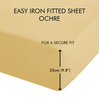 Catherine Lansfield Fitted Sheet Ochre Catherine Lansfield Homewear Fitted Sheets
